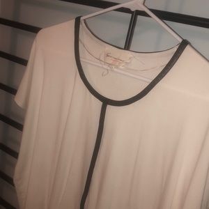 Black and white blouse